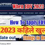 dv lottery 2023 opening date